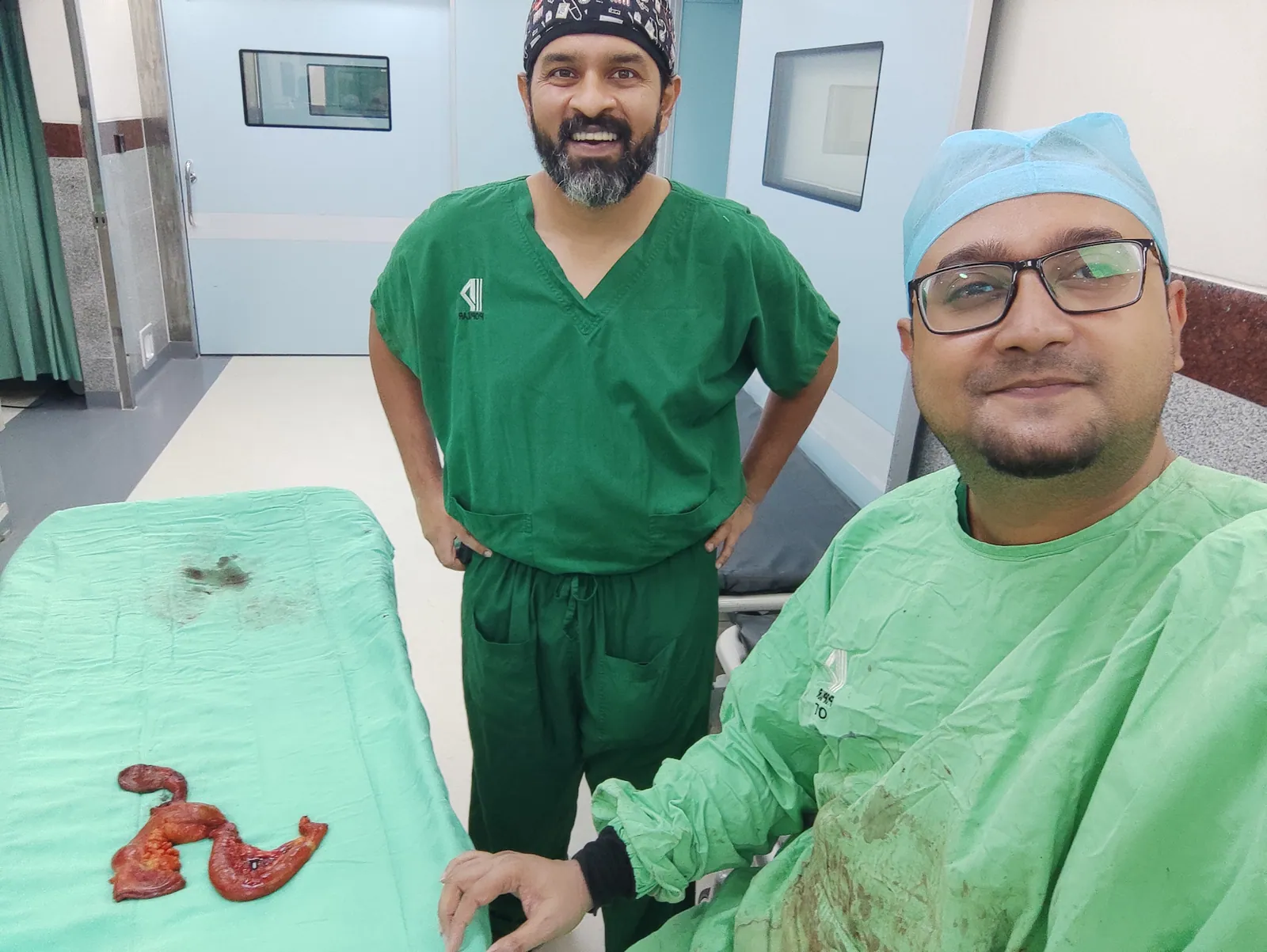 Dr. Arefin checking on a patient after successful surgery